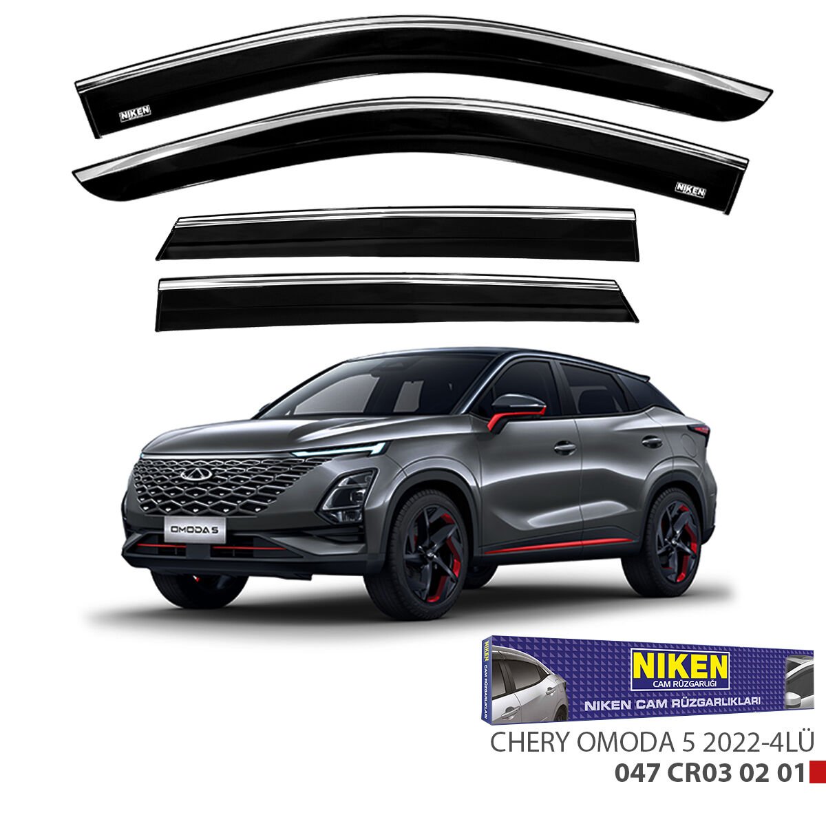 Chery Omoda 5 Kromlu Cam Rüzgarlığı Niken 2022 Sonrası