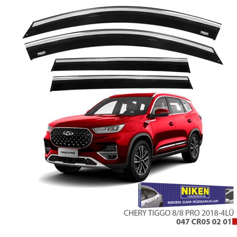 Chery Tiggo 8 Kromlu Cam Rüzgarlığı Niken 2020 Sonrası