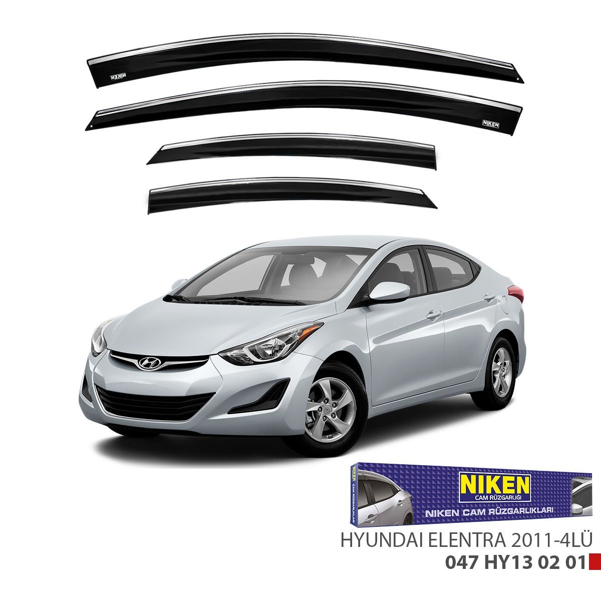 Hyundai Elantra Kromlu Cam Rüzgarlığı Niken 2011-2015 Arası