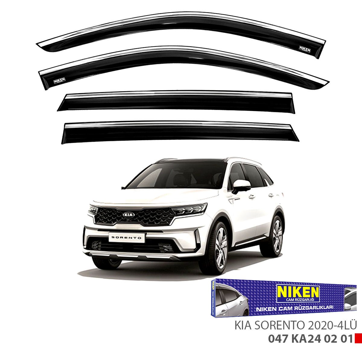 Kia Sorento Kromlu Cam Rüzgarlığı Niken 2020 Sonrası