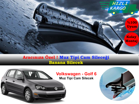 Volkswagen Golf 6 2009-2012 Muz Silecek Takımı