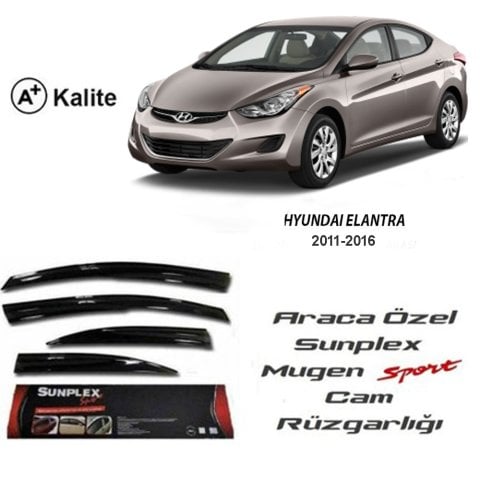 Hyundai Elantra Cam Rüzgarlığı Mugen Tip Sunplex 2011-2015