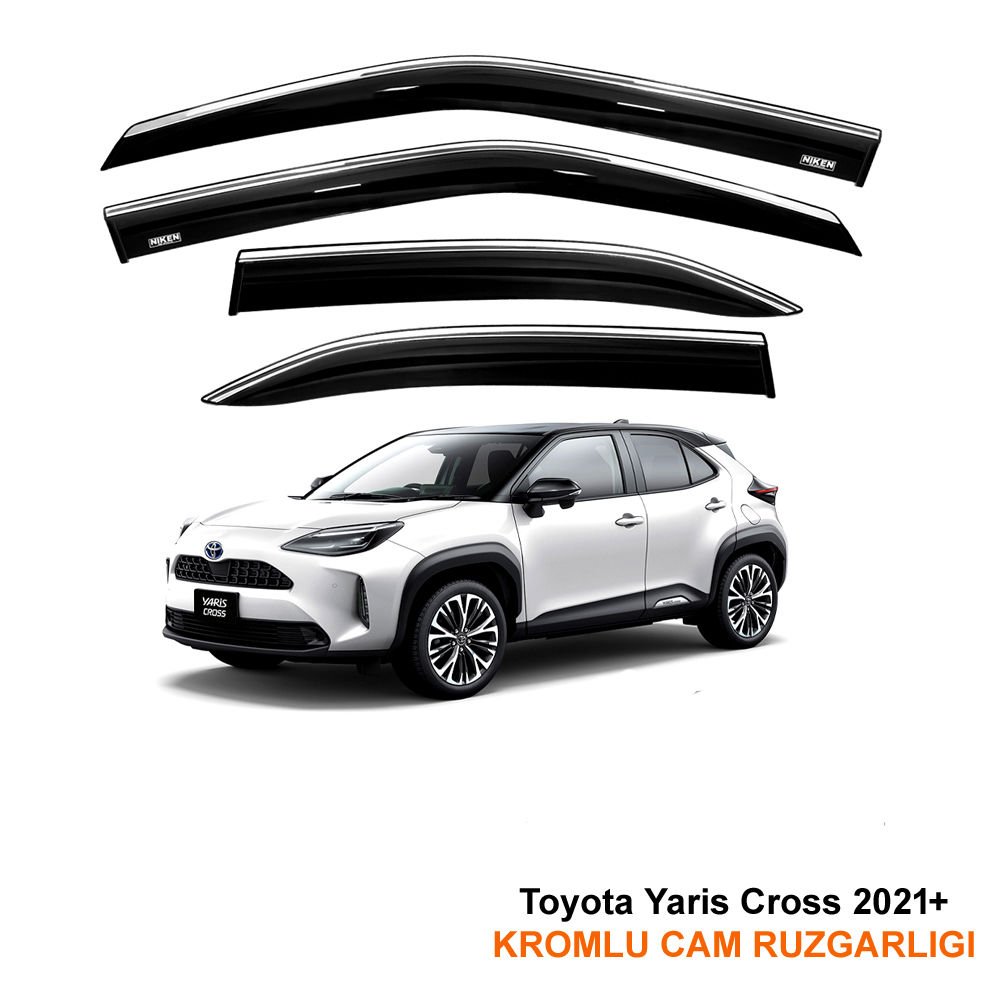 Toyota Yaris Cross Kromlu Cam Rüzgarlığı Niken 2021 Sonrası