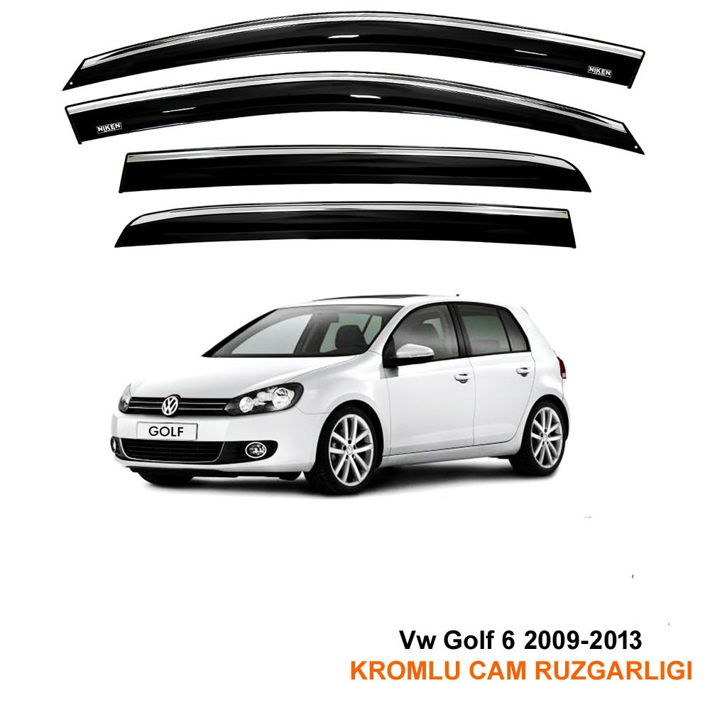 Volkswagen Golf 6 Kromlu Cam Rüzgarlığı Niken