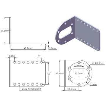 37D mm Motor Tutucu İkili