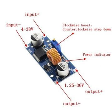 XL4015 5A Ayarlanabilir Voltaj Düşürücü Modül