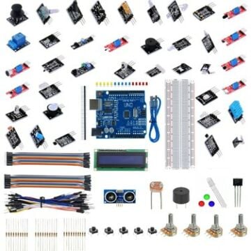 Arduino 161 Parça Uno R3 Robotik Kodlama Uygulamaları Mega Başlangıç Proje Eğitim Seti