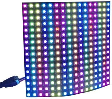 Adreslenebilir RGB 8x8 LED Esnek Flex Panel 5V 10mm Izgara APA102C