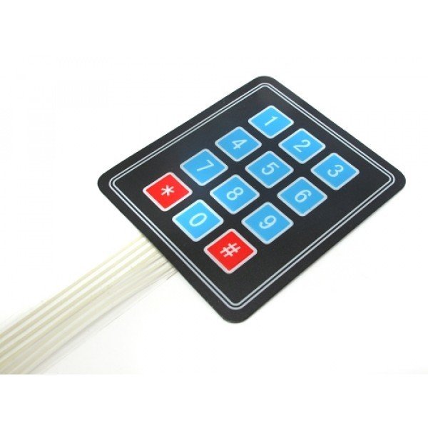 Keypad 4x3 -12 Buton Membran Tuş Takım
