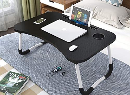 Hodbehod Yatak Koltuk Üstü Laptop Masası – Siyah 60x40 cm