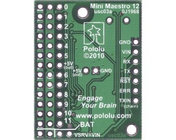 Mini Maestro 12 kanal USB Servo Motor Sürücü