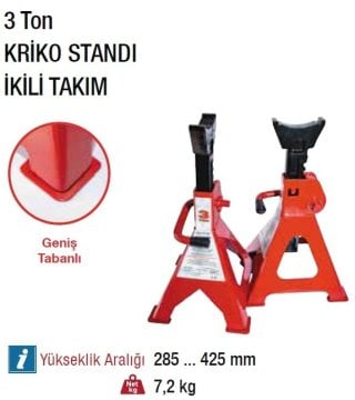 3 Ton Kriko Standı İkili Takım GTL20038A