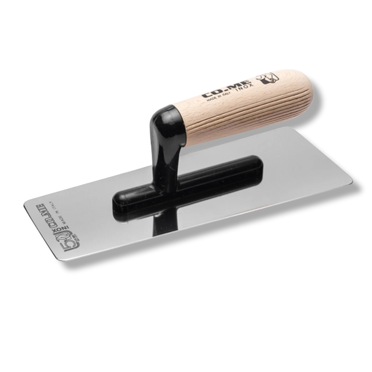 Paslanmaz Çelik Mala - Ahşap Saplı 280mm X 120 mm