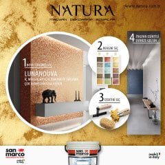 LUNANUOVA Çok Renkli Dekoratif Boya Gümüş (Base Argento) - 4 Litre