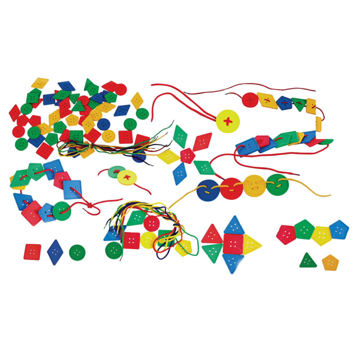 İpli Geometrik Düğmeler 96 Parça