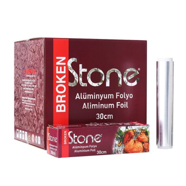 Alüminyum Folyo 45 cm x 1000 gr | 14 Mic Dayanıklı Gıda Uyumlu Folyo (16 Adet)