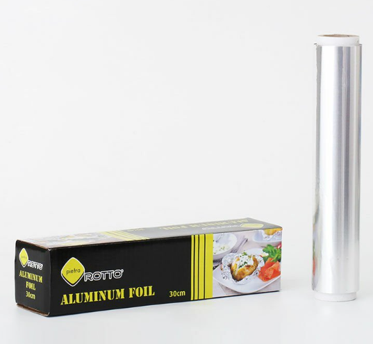 Alüminyum Folyo 45 cm x 100 m | 12 Mic Kutulu Gıda Uyumlu – 1 Adet