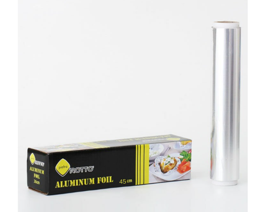 Alüminyum Folyo 45 cm x 50 m | 12 Mic Kutulu Gıda Uyumlu – 1 Adet