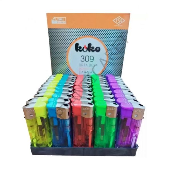 KOKO Manyetolu Çakmak Şeffaf 50Adet