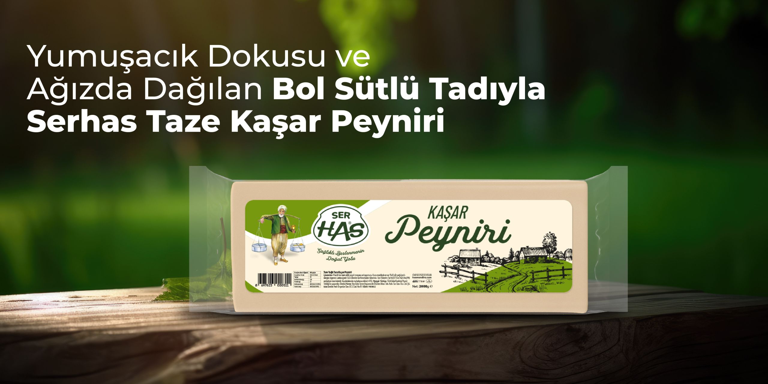Serhas Taze Kaşar Peyniri 2kg