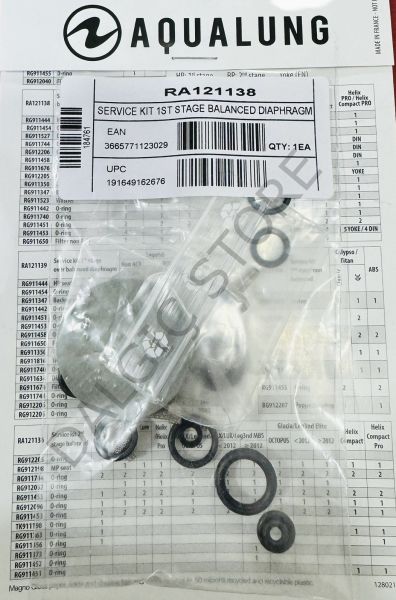 AQUALUNG  Helix Pro 1. Kademe Servis Kiti