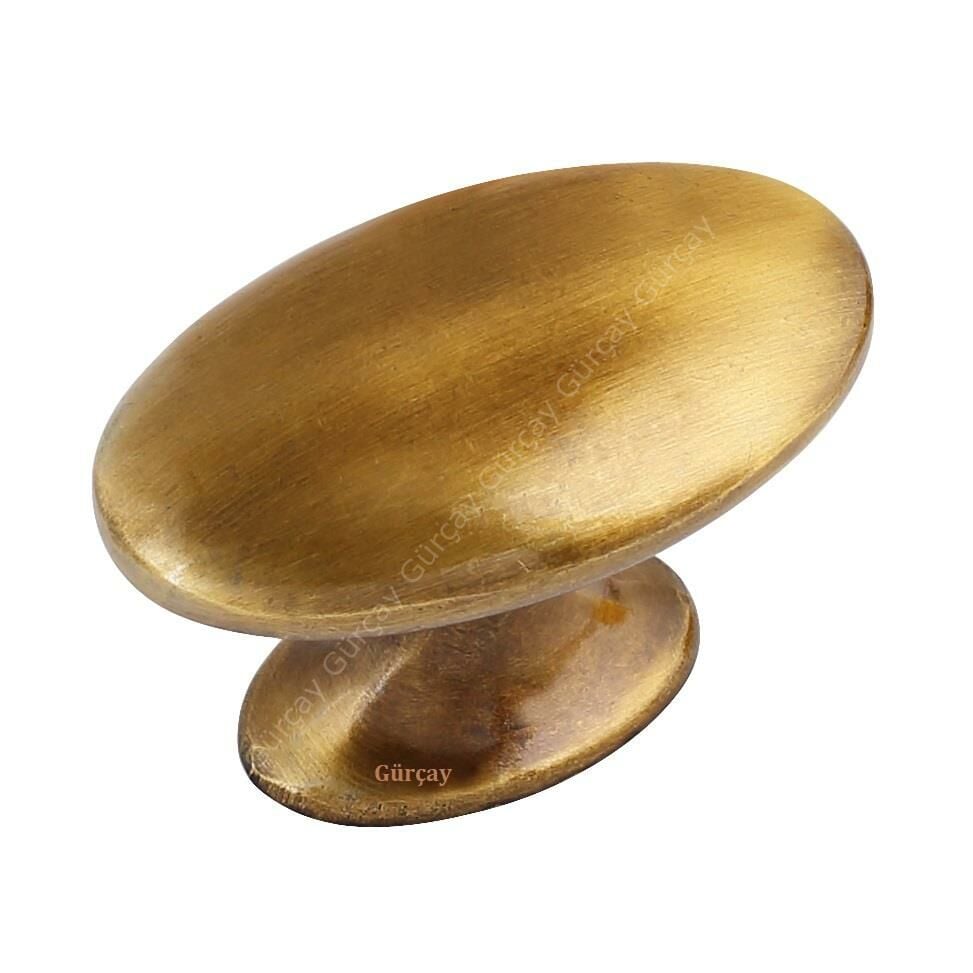 Luxury Arya Düğme Kulp Antik Sarı