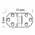 Sabit Menteşe Aluminyum Oval 30*55mm