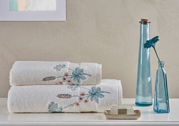 Marie Claire Paris Micro Petra 2'Li Havlu Set Kırık Beyaz