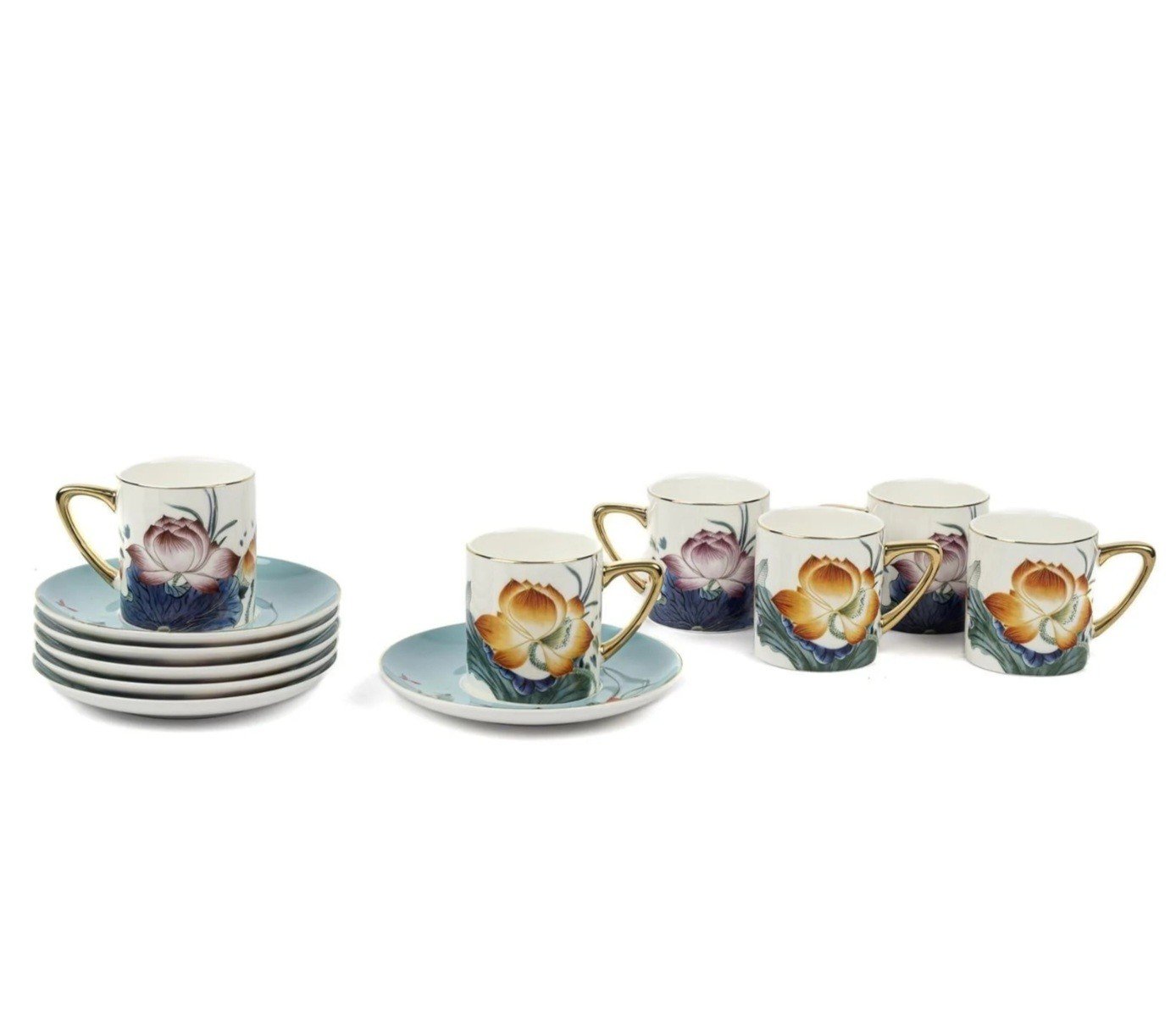 Garden Mavi 6lı Kahve Fincanı Seti 100CC