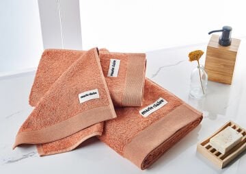 Marie Claire Paris Bambu Laure 3'Lü Havlu Set Kiremit