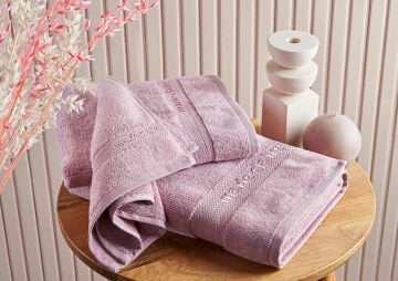 Marie Claire Paris Micro Claire 3'Lü Havlu Set Gül Kurusu