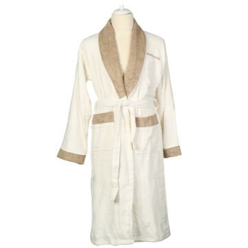 Marie Claire Paris Luke Micro Erkek Tek Bornoz Kırık Beyaz XL-XXL