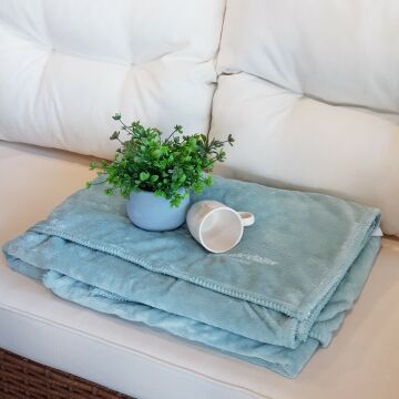 Marie Claire Paris Cozy Microfiber Tek Kişilik Battaniye Yeşil
