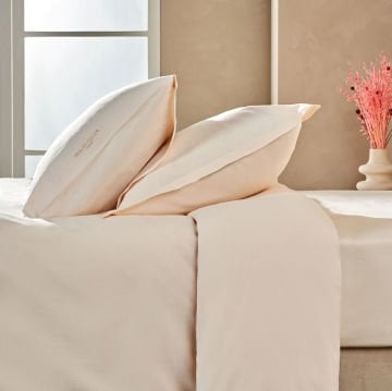 Marie Claire Paris Ceneva Keten Çift Kişilik Nevresim Takımı Pudra