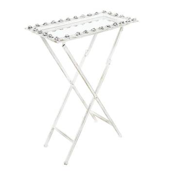 Rusty Eskitme Metal Aynalı Katlanır Yan Sehpa