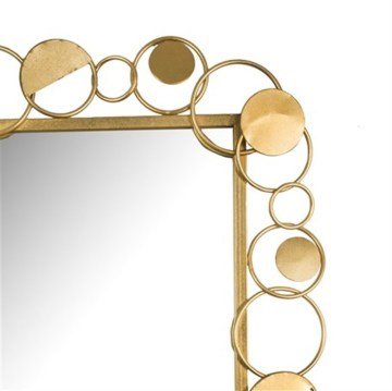 Lux Halkalı Duvar Aynası Gold