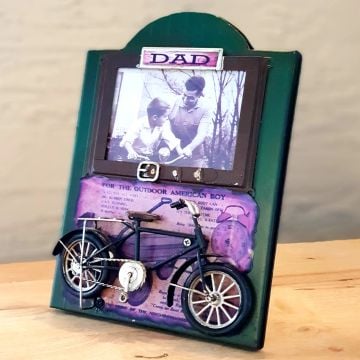 Dad Bisiklet Temalı Fotoğraf Çerçevesi