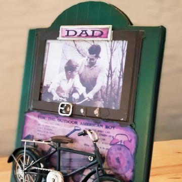 Dad Bisiklet Temalı Fotoğraf Çerçevesi