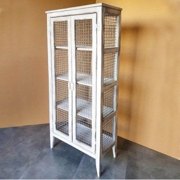 Çift Kapaklı Nostaljik Tel Dolap