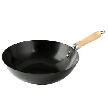 Wok Tava Ahşap Kulplu 30 cm