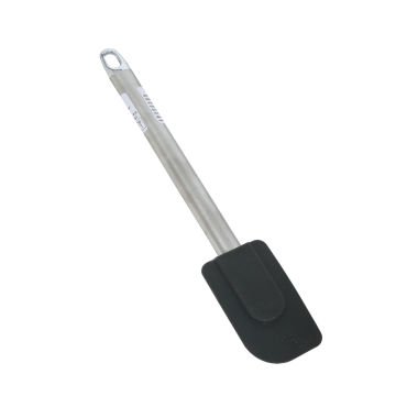 Paslanmaz Çelik Kulplu Silikon Spatula Gri 24 cm