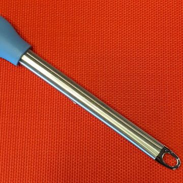Paslanmaz Çelik Kulplu Silikon Fırça Mavi 26 cm