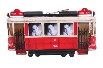 Dekoratif Metal Çerçeve Tramvay Temalı