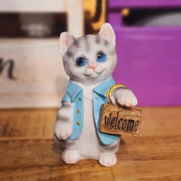 Dekoratif Kedi Biblosu Çantalı 11cm Model-1
