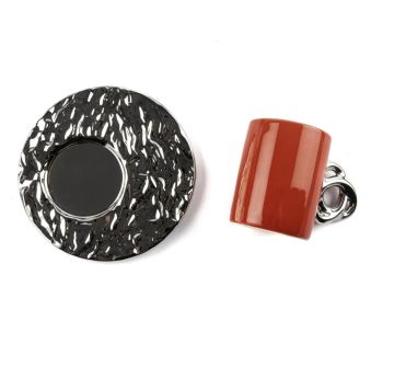 Lalin Silver 3 Renkli Asorti 6lı Kahve Fincanı Seti 90cc