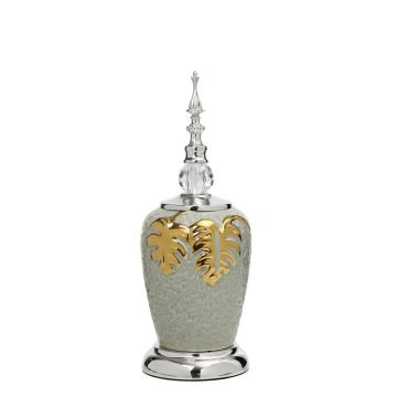 Yakut Silver Vazo Dekoratif Obje 35cm