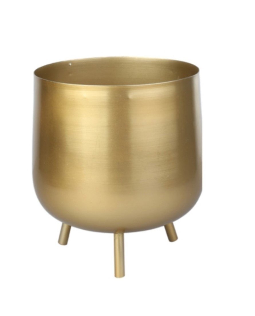 Gold Metal Çiçeklik 24cm