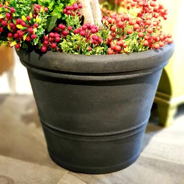 Flowerpot Antrasit Düz Saksı 45cm