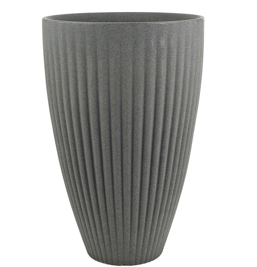 Flower Garden Silindir Gri Saksı 60cm