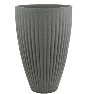 Flower Garden Silindir Gri Saksı 60cm
